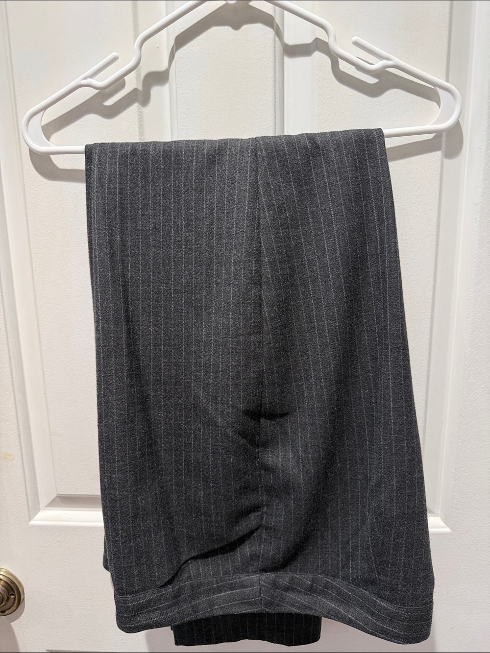 Talbots Gray Pinstripe Straight-Leg Pants